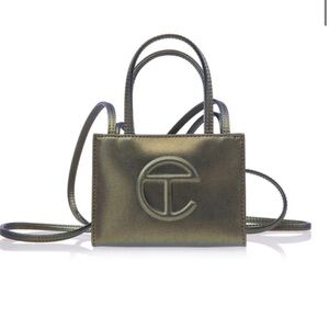 Small Telfar shopper in acid